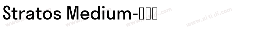 Stratos Medium字体转换
